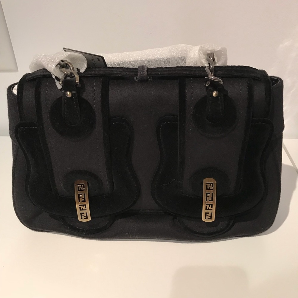 Authentic Fendi Wool Shoulder Bag